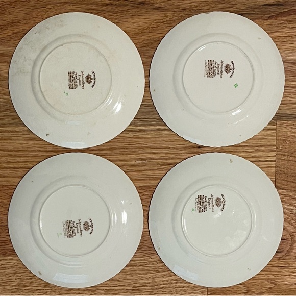 Set of 4 Vintage Johnson Brothers Devonshire Plates Brown Floral - Picture 9 of 12